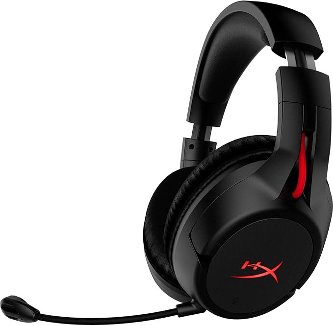 HyperX Cloud Flight - Wireless Gaming Headset, Battery Lasts Up to 30 hours of Use, Detachable Noise Cancelling Microphone, Red LED Light, Bass, Comfortable Memory Foam, PS4, PC, PS4 Pro (Renewed)