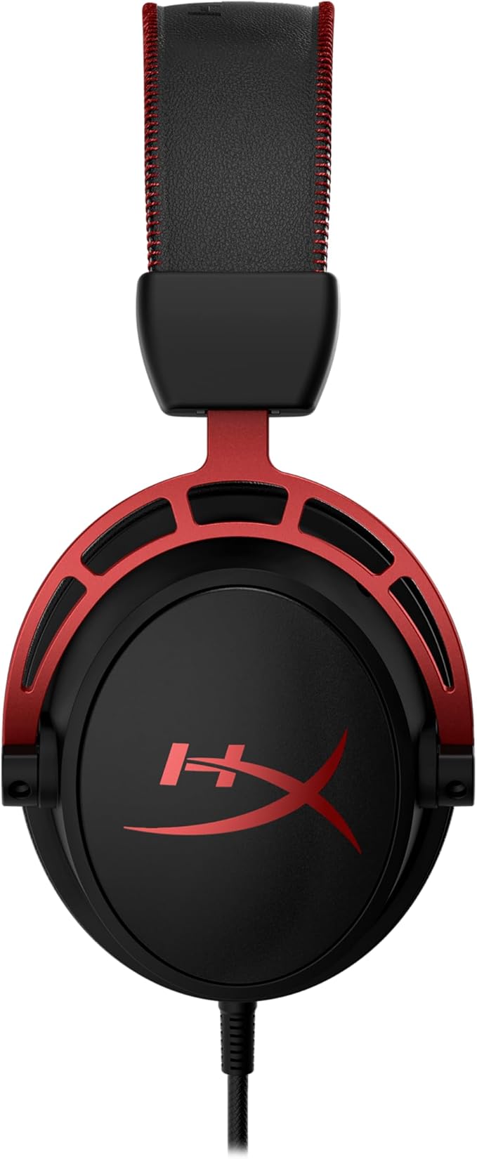 HyperX Cloud Alpha Gaming Headset Headphone Wired Detachable Noise Cancelling Microphone Dual Chamber Drivers Memory Foam Over-Ear Soft Leatherette for PC Xbox Nintendo Switch PS4 Black Red (Renewed)