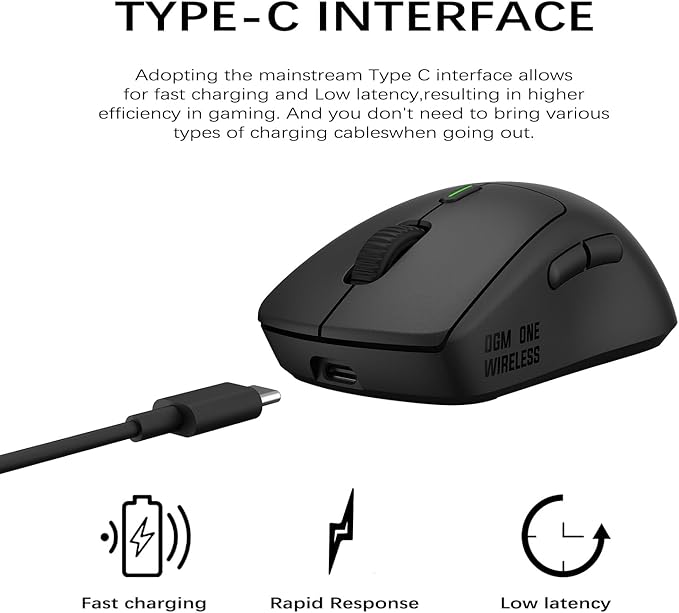 WAIZOWL OGM ONE Wireless Wired Mouse 75g Lightweight Dual Mode Professional ESports PC Gaming Mice Ergonomic Type C Rechargeable