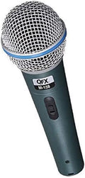 QFX Instrument Dynamic Microphone, XLR Connector (M-158), Black