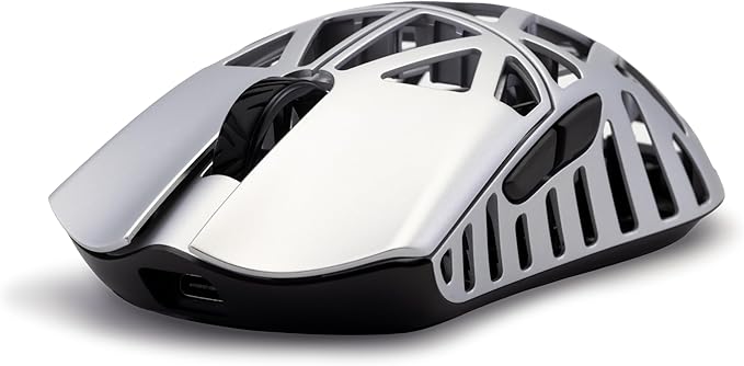 WLMOUSE Beast X Pro Ultra-Light 39g Magnesium Gaming Mouse, PAW3950 HS Sensor, 8K Polling Rate, 30000 DPI,OM & TTC Switches, Customizable Side Panels.(Black(TTC Switch-Side Slits))