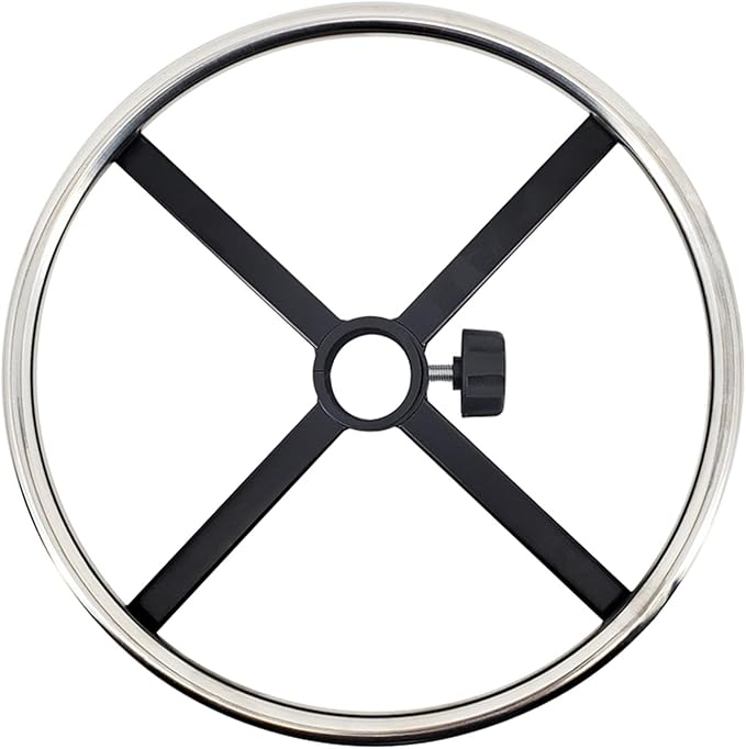 Swivel Office Chair Footrest Ring Replace Parts Circle Stainless Steel for Designer Chairs Convenient Assemble Heavy Duty, 40cm