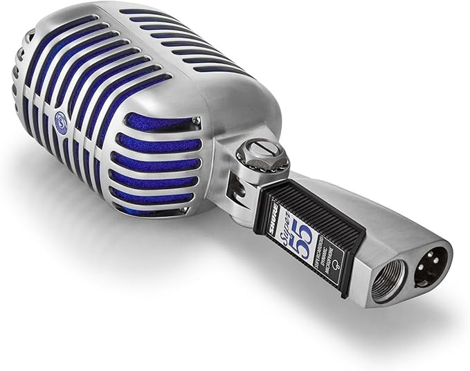 Shure Super 55 Deluxe XLR Vocal Microphone – Vintage-Style Supercardioid Dynamic Mic for Singing, Live Performance & Recording, Classic Sound, Durable Rugged Metal Housing