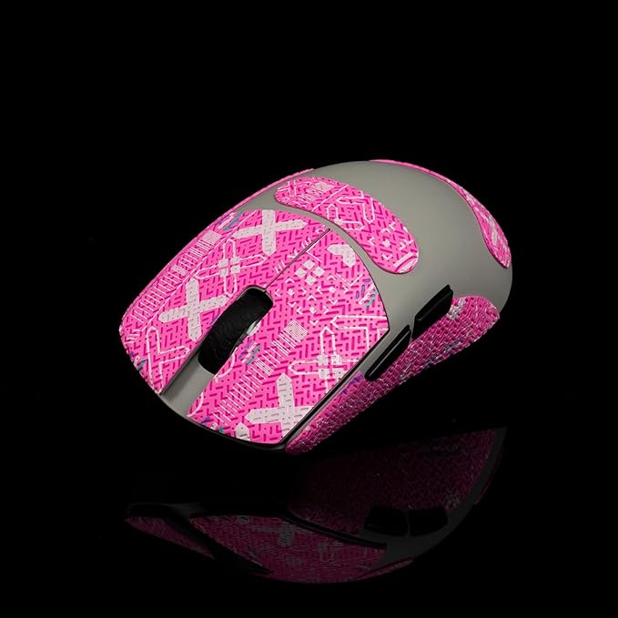 Grip Tape for Lamzu Maya X - Anti-Slip,Enhanced Control, Sweat Resistance,Improves FPS Gaming Grip & Mouse Protection [Pre-Cut] Printsteam Pink 0.5mm
