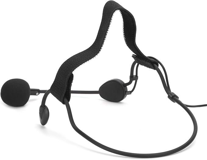 Pwshymi Dynamic Headset Microphone, 6.35MM Jack Headband Headset Microphone Earhook Microphone Portable High-Sensitivity Noise Reduction Dynamic for Singing Headphones