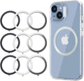 KALAPOP for MagSafe Sticker,MagSafe Ring Magnet,Magnetic Wireless Charger Conversion Kit,Compatible with iPhone 16/15/14/13/12/11, Galaxy S23/S22/S21 and Kindle,9 Pack(3Black,3White&3 Silver)