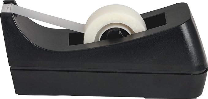 Desktop Tape Dispenser - Non-Skid Base - Weighted Tape Roll Dispenser - Perfect for Office Home School (Tape not Included) 2 Pack