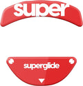 Superglide2 - New Controllable Speed Textured Surface Smoothest Mouse Feet/Glides Made with Ultra Strong Glass Smooth and Durable Sole for Razer Orochi v2 (Type-C, Red)