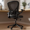 GYI Office Chair Ergonomic, Computer Desk Chair with Mesh Back, Adjustable Lumbar Support, 3D Flip-up Arms, Wheels, Black