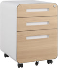 GarveeHome 3 Drawer Mobile File Cabinet with Lock, Under Desk Metal Filing Cabinet for Home Office, Under Desk Storage with 5 Wheels for A4/Letter/Legal Size, Fully Assembled