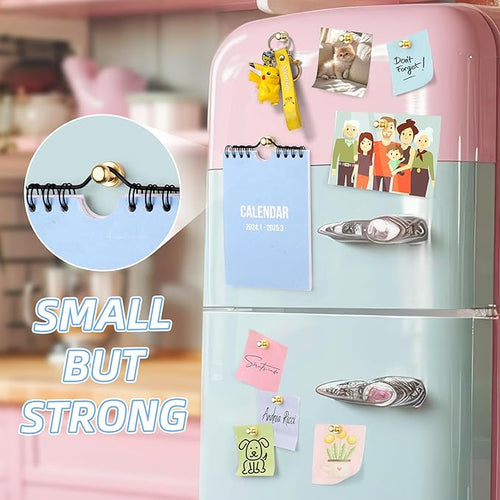 20 Pcs Fridge Magnets, Refrigerator Magnets, Small Strong Magnets, Whiteboard Magnets for Fridge, Magnetic Push Pins for Locker, Kitchen Decor and Accessories, Office, Classroom Organization