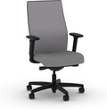 HON Ignition 2.0 Mid Back Task Chair, Advanced Synchro-Tilt Control, Office Chair with Lumbar Support, Height and Width Adjustable Arms, Black Frame, Frost