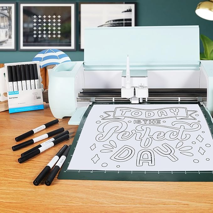 REALIKE 12x12 StandardGrip Cutting Mat Compatible with Cricut Maker 3/Maker 4/Maker/Explore 3/4/Air 2/Air/One(3 Mats), Green Standard Gridded Adhesive Cut Mat for Crafts