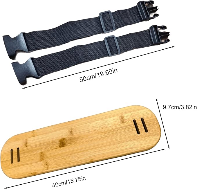 Footrest Compatible with Hook on Chair, Bamboo Footrest Compatible with Fast Table Chair, Adjustable Foot Rest for Clip On TableChair with Tray