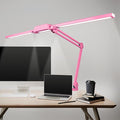 Neatfi LED Desk Lamp | 3,000 Lumens | Dimmable 30W Desk Light | 360 SMD LEDs | CRI 95 | Adjustable Color Temperature | Task Lamp for Home, Office, or Workbench (Pink, 41-Inch, CCT with Clamp)