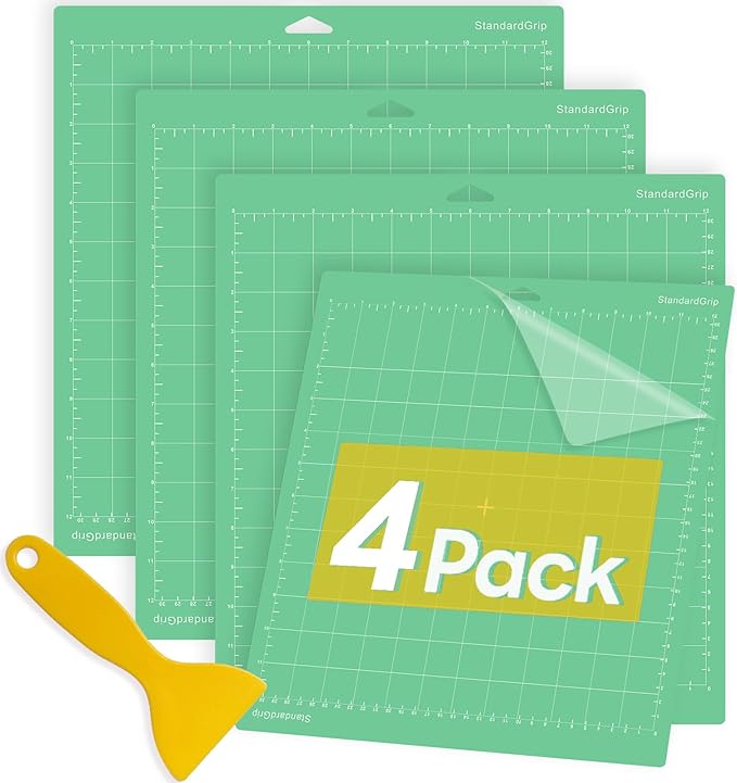 Cutting Mat for Cricut,12x12 inch 4 Pack Variety Cutting Mats StandardGrip,Replacement Accessories for Cricut Maker 3/Maker/Explore 3/Air 2/Air/One