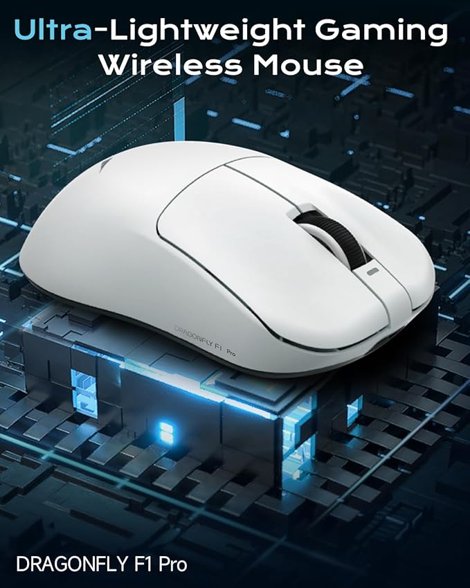 VGN Dragonfly F1 Pro Wireless Gaming Mouse, 49g Ultra-Lightweight, PAW3395 26K DPI Sensor, 4KHz Polling Rate Supported, Professional Esports Speed, Black