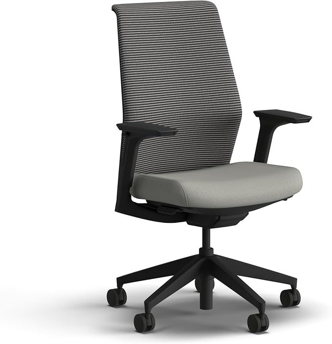 HON Cipher Mesh Office Chair, Standard Cylinder, Height Adjustable Arms, Office Chair with Lumbar Support, Black Mesh, Black Frame, Fog