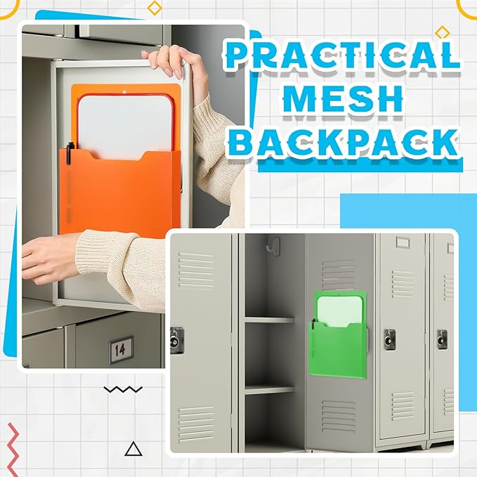 Gilprop 8 Pack Magnetic File Paper Holder High Design Pocket Magnetic Wall File Organizer Hanging Refrigerator Magazine Mail Letters Paper Holder for Teacher Office Supplies(Classic Color,Classic)