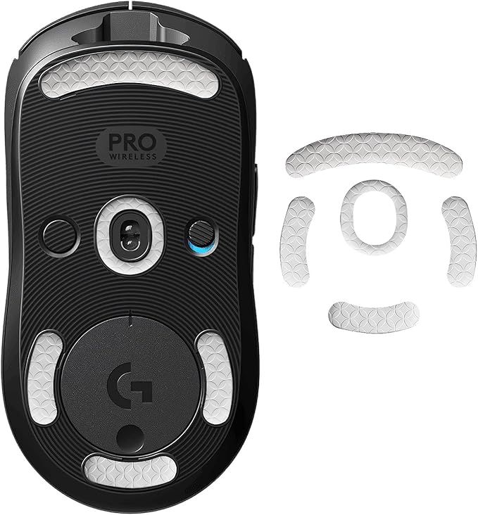Smooth Sliding Mouse Skates for Logitech G Pro Wireless Gaming Mouse Feet Replacement(PTFE,White) Rounded Edges Durable and Ultra-Smooth Mouse Glider for G Pro Wireless