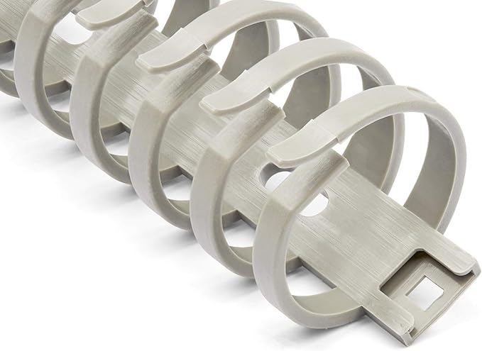 StarTech.com Flexible Cable Management Raceway Spine Vertebrae, 1-1/8"(29mm) W x 1"(25mm) H - 20"(0.5m) Length, Nylon 66 Network Cable/Power Cord Hider Kit, Wall Wire Duct System, UL Listed, TAA