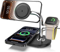 Dual Wireless Charging Station for Mag-Safe Charger 3 in 1 for iPhone 17/16/15/14/13 Series, Airpods Pro 2, iWatch Series 10/9/8/7, Magnetic Wireless Charger for Multiple Devices Apple