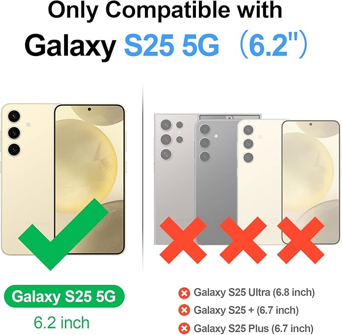 SkyEagle Compatible with Magsafe 2 in 1 Detachable Galaxy S25 Wallet Case with Card Holder,Women Men Magnetic PU Leather RFID Blocking Flip Kickstand Credit Slots for Galaxy S25 6.2",Leopard-White