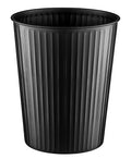 Monarch Abode Ridge Embossed Metal Desk Wastebasket – Black