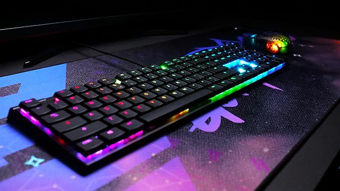 Cherry MX 10.0N RGB Mechanical Keyboard MX Low Profile Speed switches, Aluminum housing, Premium Keyboard for Gaming and Work. G8A-25010LVBUS-2