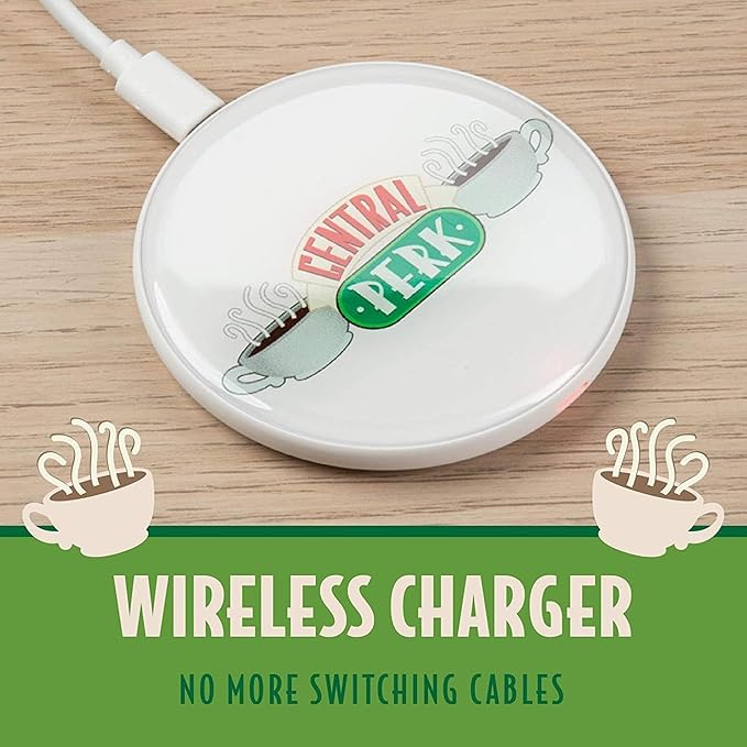 Friends Central Perk Wireless Charger, Central Perk Lanyard & ID/Document Holder Great Value Gift Set…
