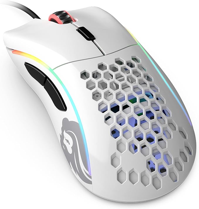 GLORIOUS Model D Gaming Mouse, Glossy White (GD-GWHITE) (Renewed)