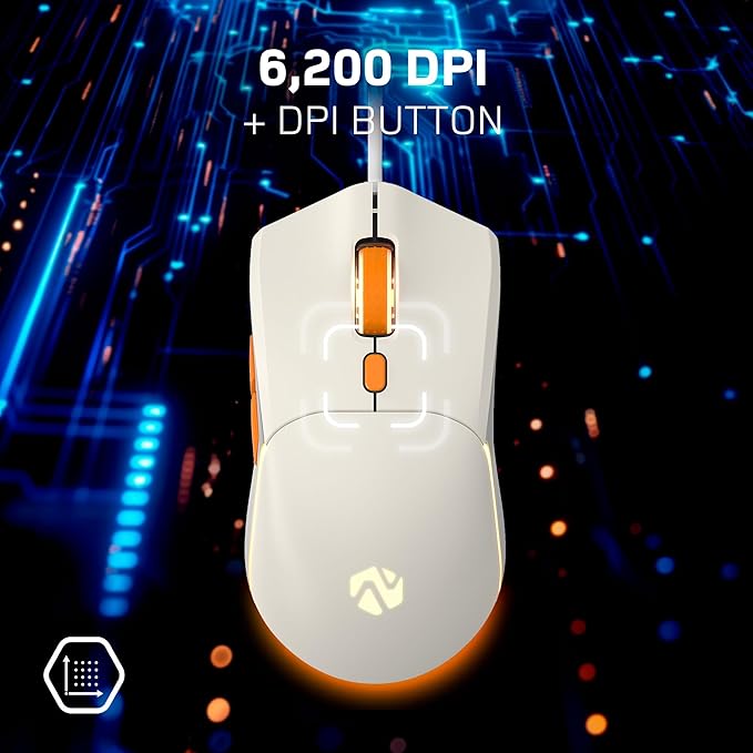 EVO Wired Gaming Mouse - Multizone RGB Lighting - Pixart Sensor - Ultra Lightweight Parachord Cable
