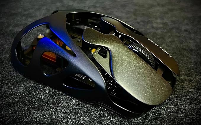 Angry miao AM Infinity Wireless Gaming Mouse, 49g Magnesium-Aluminum, PAW3950 30K DPI, 8K Polling, Anti-Double Click Optical-Micro Switches, Hot-Swap Battery, Tri-Mode RGB Programmable Mouse for FPS