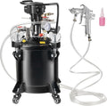 Spray Paint Pressure Pot Tank 10 L/2.5 gal Fully Automatic Stirring 70 psi Automatic Stirring: The paint pressure pot is equipped with a pneumatic motor for automatic stirring, ensuring even mixing