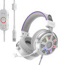 FIFINE Open Back Gaming Headset with 7.1 Surround Sound, Flowing RGB, USB Control Box, Soft Ear Pads, Wired Headset with Noise canceling Mic for PC, PS5, PS4, Laptop, Mac - H19WP