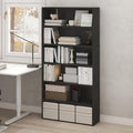 Furinno PASIR Book Shelf, 6-Tier Bookshelf with Open Storage Shelf, Standing Bookcase, 9.4 x 31.5 x 63, Easy Assembly, for Home Office, Bedroom, Living Room, Espresso