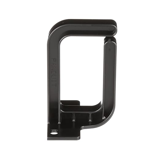 Panduit CMVDR1S Vertical Cable Management D-Ring, 1-Inch Wide, Black