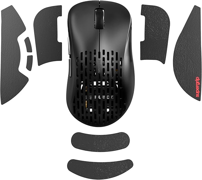 Pulsar Gaming Gears SUPERGRIP Griptape Set for Xlite V2 mini Sweat Absorbing High Performance Anti Slip 3M Adhesive no Residue Mouse Grip Tape Ultra-Thin 0.5mm (0.02in)