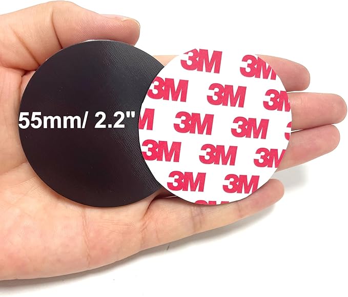 55MM Big Round Magnets with Adhesive Backing,Precut Strong Sticky Magnetic Dots Tapes for DIY Crafts Projects Whiteboard, Fridge, Organization(Diameter 2.2" x 0.08" Thick-20PCS)