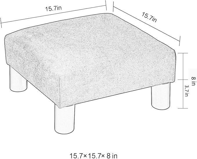 Ottoman Footrest Stool Modern Small Square Seat Chair Footstool (Flower)