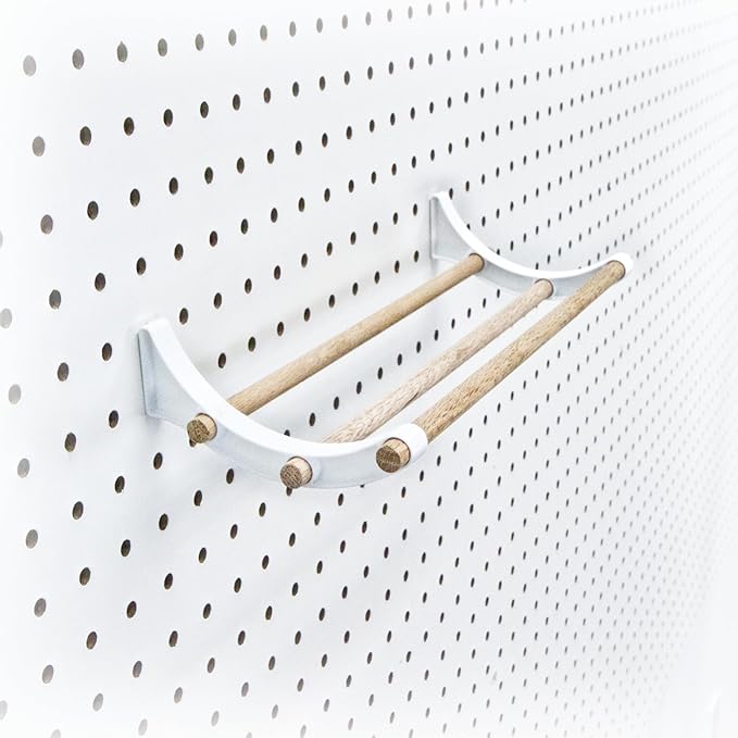 PEGGY Pegboard Organizer 12in Kit for Tapes, Ribbons & More - Efficient Craft Storage 1PK White