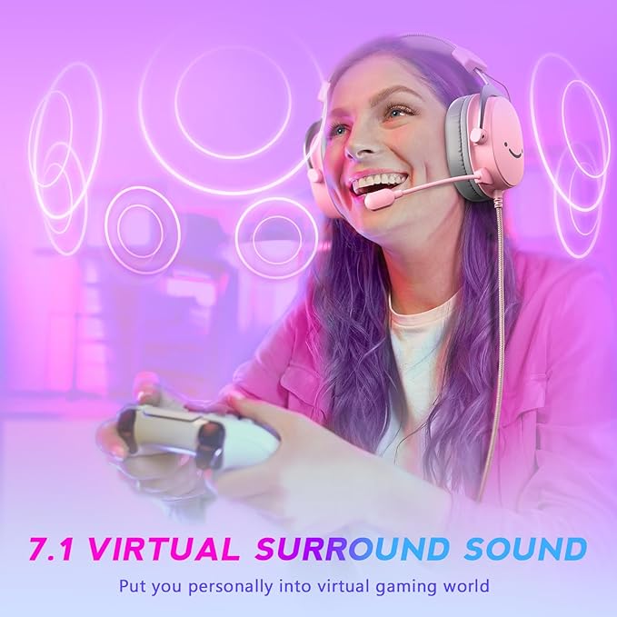 FIFINE Gaming USB Microphone Kit and PC Over-Ear Wired Headset,Streaming Recording Computer RGB Mic Set for Podcasting,YouTube,7.1 Surround Sound Headset,Control Box,for PS4/PS5/Xbox/Switch(A6TP+H9P)
