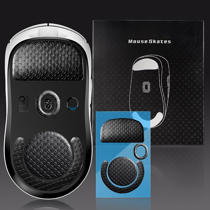 Smooth Gliding Mouse Skates for Logitech G Pro X Superlight Mouse Feet Replacement(PTFE,Black) Rounded Edges Ultra-Smooth and Durable Gaming Mouse Slider for G Pro Superlight