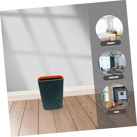 Slim Garbage Bin Waste Can Desktop Wastebasket Cartoon Trash Can Waste Container Office