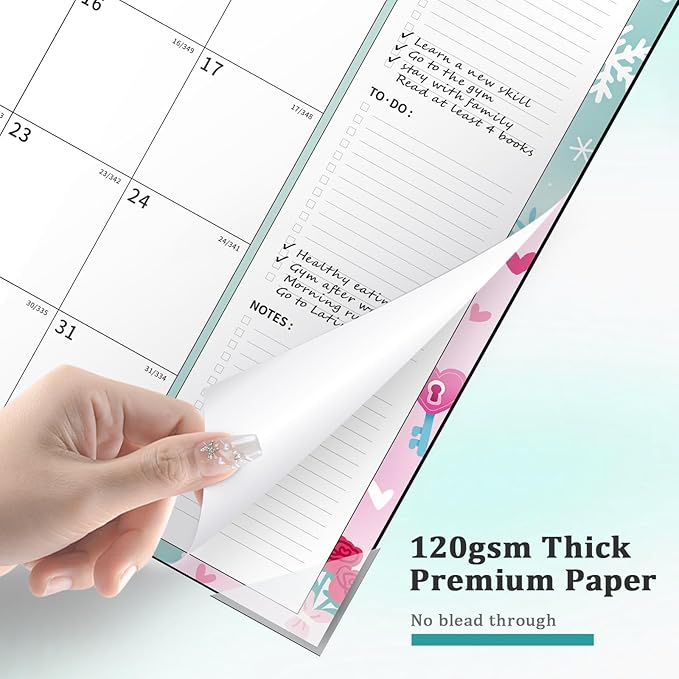 Ospelelf Desk Calendar 2026-2027 Large 22"x17" Monthly Family Academic Planner Pad with Protective Cover 18 Months January 2026 - June 2027 Season
