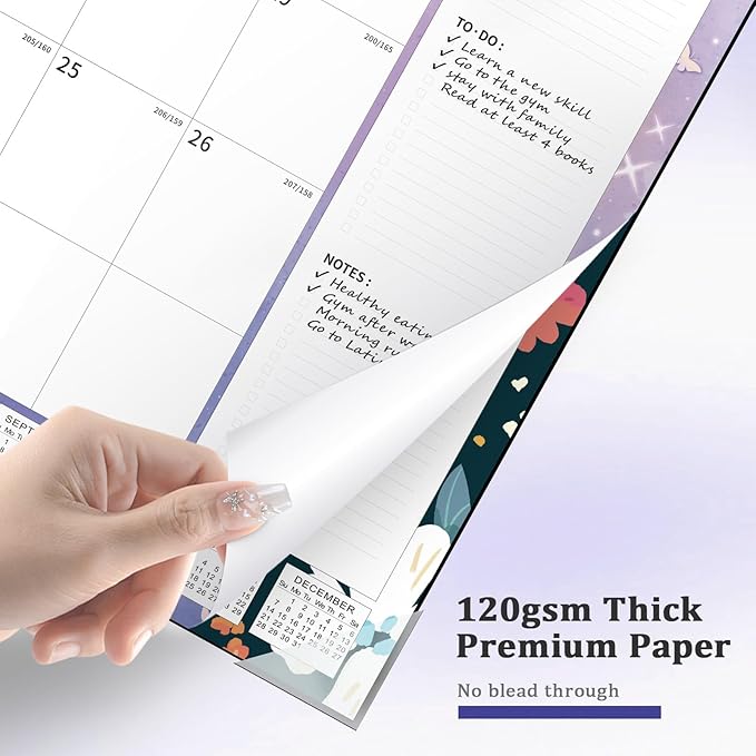 Ospelelf Desk Calendar 2026 Large 22"x17" Monthly Family Planner Pad with Protective Cover 18 Months Use From Now to December 2026 Diversified