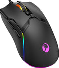 Wired Ergonomic Mouse,Gaming Mouse All Keys are editable, 12 Backlit Modes,8000 DPI Wired Optical Mouse,Software Supports DIY Keybinds Button for Gamer Bigger and Office