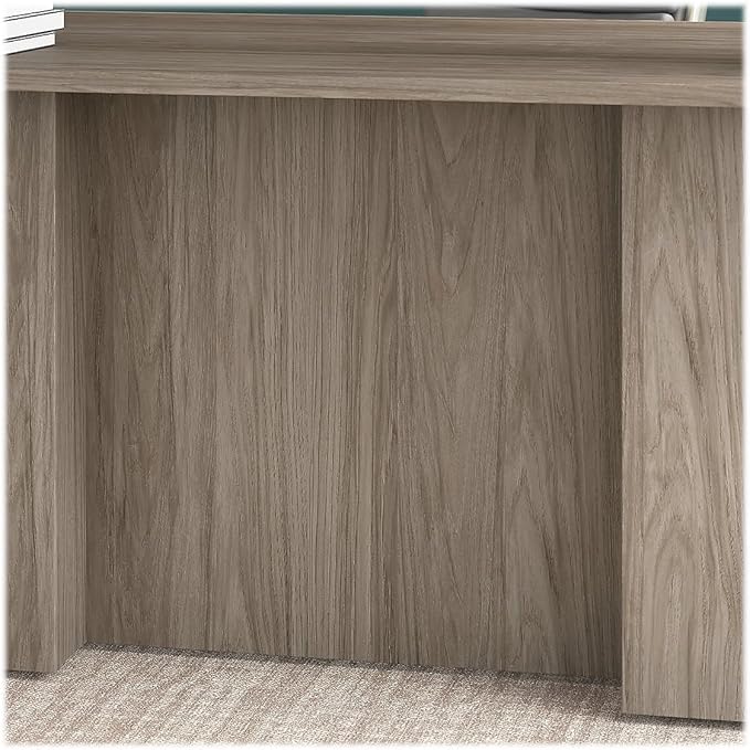 Bush Business Furniture Office 500 U Shaped Executive Desk with Drawers and Hutch, 72W, Modern Hickory
