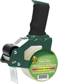 Duck Brand Tape Gun with Pistol Grip Handle - Compatible with 3" Core Packing Tape Refill Rolls up to 2 Inches Wide - 1.88 Inch x 54.6 Yards - Clear (669332)