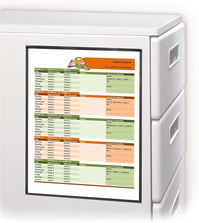 C-Line Magnetic Cubicle Keepers for Metal and Whiteboard Surfaces, Clear, 8.5 x 11 Inches, 2 per Pack (37911) (Pack of 2)